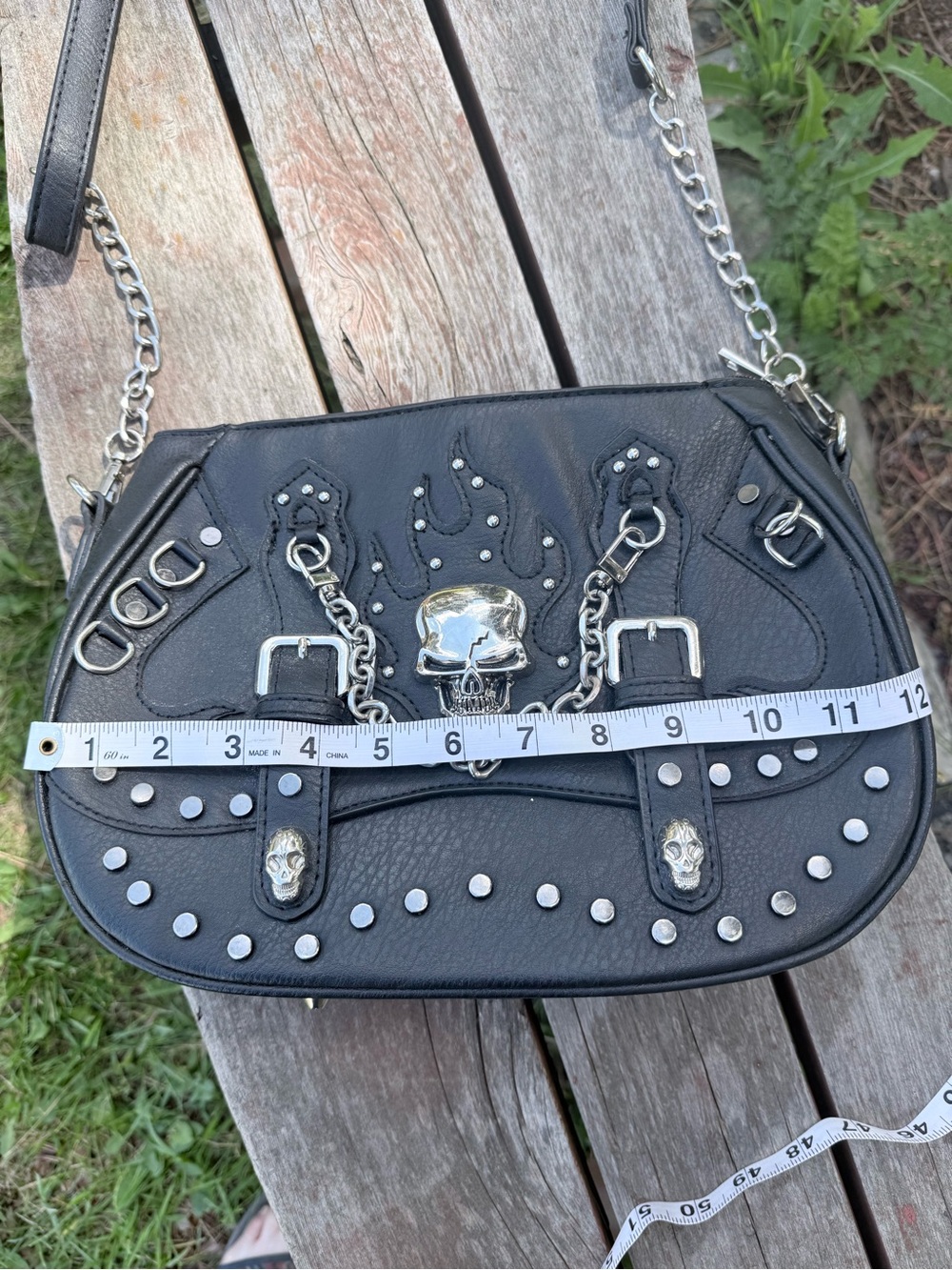 Black Skull Purse With Matching Wallet - Picture 3 of 15
